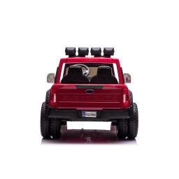 Ford Super Duty F450 Rouge Métallisée, voiture électriquepour enfant, 24V 10 Ah, 4 moteurs
