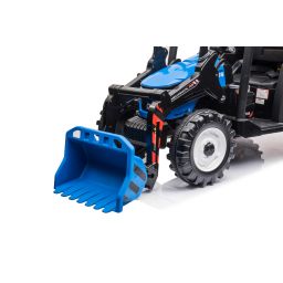Tracteur agricole Bleu pour enfant avec remorque, véhicule électrique pour enfant, 24Volts - 7AH, 2 moteurs