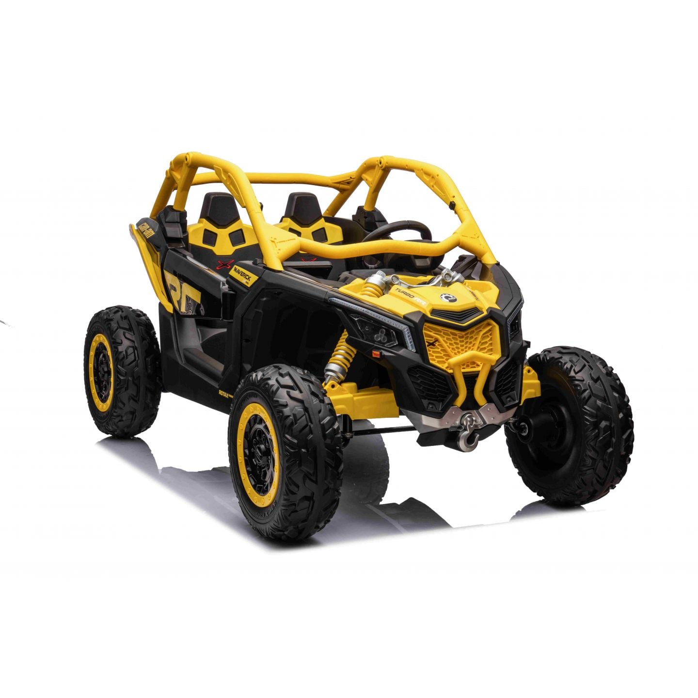 Buggy Can-Am "Maverick" 24 Volts électrique enfant Jaune, buggy électrique enfant 24 Volts 7 Ah, 4 moteurs