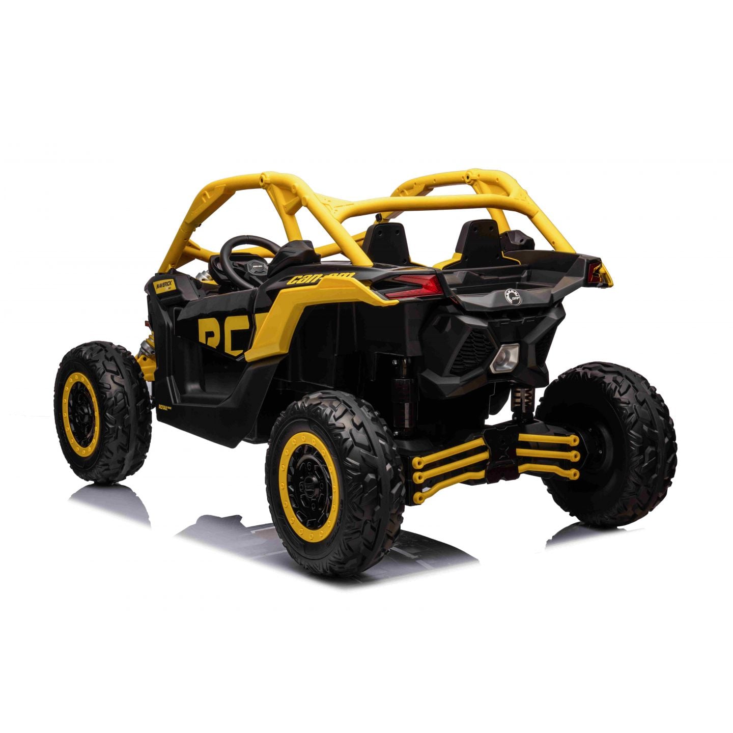 Buggy Can-Am "Maverick" 24 Volts électrique enfant Jaune, buggy électrique enfant 24 Volts 7 Ah, 4 moteurs