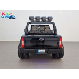 Ford Super Duty F450 Noir Métallisée, voiture électrique pour enfant 2 places, 24V 10 Ah, 4 moteurs
