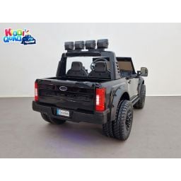 Ford Super Duty F450 Noir Métallisée, voiture électrique pour enfant 2 places, 24V 10 Ah, 4 moteurs
