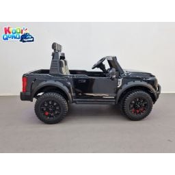 Ford Super Duty F450 Noir Métallisée, voiture électrique pour enfant 2 places, 24V 10 Ah, 4 moteurs