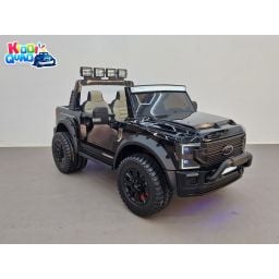 Ford Super Duty F450 Noir Métallisée, voiture électrique pour enfant 2 places, 24V 10 Ah, 4 moteurs