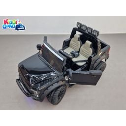 Ford Super Duty F450 Noir Métallisée, voiture électrique pour enfant 2 places, 24V 10 Ah, 4 moteurs