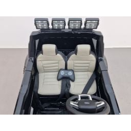 Ford Super Duty F450 Noir Métallisée, voiture électrique pour enfant 2 places, 24V 10 Ah, 4 moteurs