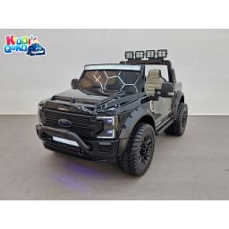 Ford Super Duty F450 Noir Métallisée, voiture électrique pour enfant 2 places, 24V 10 Ah, 4 moteurs