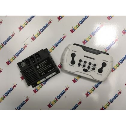 Pack Boitier de contrôle 2.4Ghz + télécommande parentale pour tracteur pelleteuse 12V