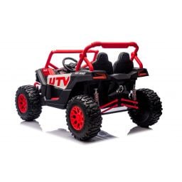 Buggy UTV XXL 24 Volts 14Ah Rouge/Blanc, buggy électrique enfant, version 2 places - 4 moteurs