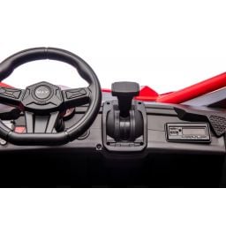 Buggy UTV XXL 24 Volts 14Ah Rouge/Blanc, buggy électrique enfant, version 2 places - 4 moteurs