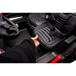 Buggy UTV XXL 24 Volts 14Ah Rouge/Blanc, buggy électrique enfant, version 2 places - 4 moteurs