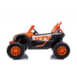 Buggy UTV XXL 24 Volts 14Ah Orange, buggy électrique enfant, version 2 places - 4 moteurs