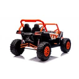 Buggy UTV XXL 24 Volts 14Ah Orange, buggy électrique enfant, version 2 places - 4 moteurs