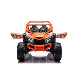 Buggy UTV XXL 24 Volts 14Ah Orange, buggy électrique enfant, version 2 places - 4 moteurs