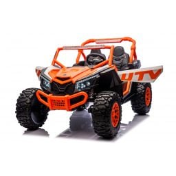 Buggy UTV XXL 24 Volts 14Ah Orange, buggy électrique enfant, version 2 places - 4 moteurs