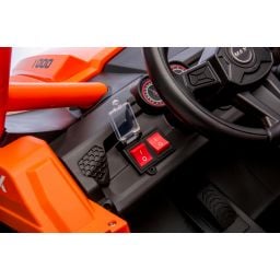 Buggy UTV XXL 24 Volts 14Ah Orange, buggy électrique enfant, version 2 places - 4 moteurs