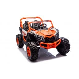 Buggy UTV XXL 24 Volts 14Ah Orange, buggy électrique enfant, version 2 places - 4 moteurs