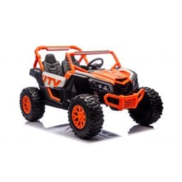 Buggy UTV XXL 24 Volts 14Ah Orange, buggy électrique enfant, version 2 places - 4 moteurs