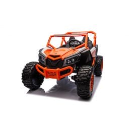 Buggy UTV XXL 24 Volts 14Ah Orange, buggy électrique enfant, version 2 places - 4 moteurs