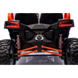 Buggy UTV XXL 24 Volts 14Ah Orange, buggy électrique enfant, version 2 places - 4 moteurs