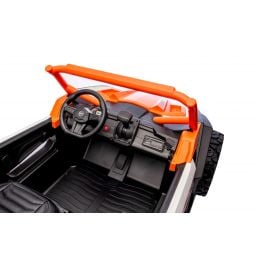 Buggy UTV XXL 24 Volts 14Ah Orange, buggy électrique enfant, version 2 places - 4 moteurs