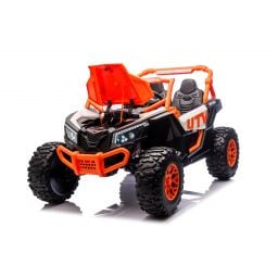 Buggy UTV XXL 24 Volts 14Ah Orange, buggy électrique enfant, version 2 places - 4 moteurs