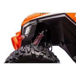 Buggy UTV XXL 24 Volts 14Ah Orange, buggy électrique enfant, version 2 places - 4 moteurs