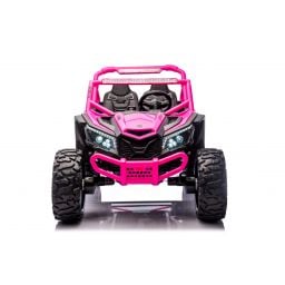 Buggy UTV XXL 24 Volts 14Ah Rose, buggy électrique enfant, version 2 places - 4 moteurs