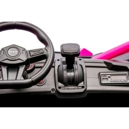 Buggy UTV XXL 24 Volts 14Ah Rose, buggy électrique enfant, version 2 places - 4 moteurs