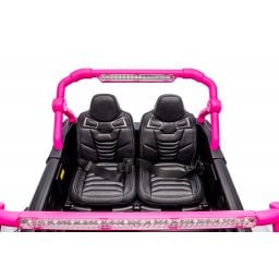 Buggy UTV XXL 24 Volts 14Ah Rose, buggy électrique enfant, version 2 places - 4 moteurs