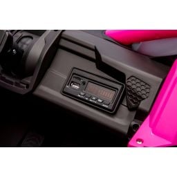 Buggy UTV XXL 24 Volts 14Ah Rose, buggy électrique enfant, version 2 places - 4 moteurs