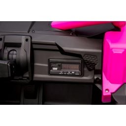 Buggy UTV XXL 24 Volts 14Ah Rose, buggy électrique enfant, version 2 places - 4 moteurs
