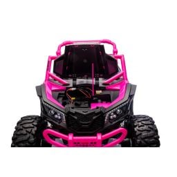 Buggy UTV XXL 24 Volts 14Ah Rose, buggy électrique enfant, version 2 places - 4 moteurs