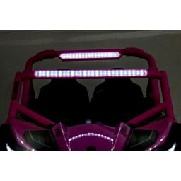 Buggy UTV XXL 24 Volts 14Ah Rose, buggy électrique enfant, version 2 places - 4 moteurs