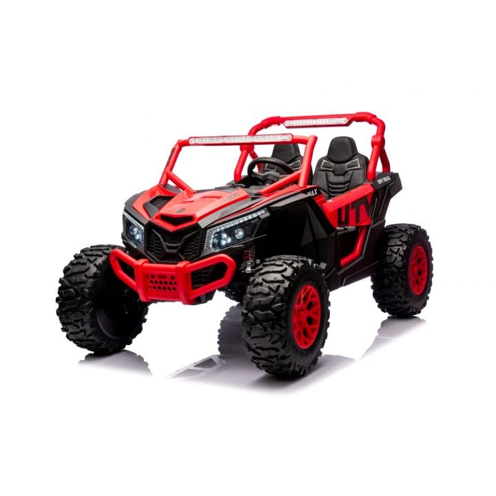 Buggy UTV XXL 24 Volts 14Ah Rouge/Noir, buggy électrique enfant, version 2 places - 4 moteurs