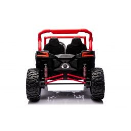 Buggy UTV XXL 24 Volts 14Ah Rouge/Noir, buggy électrique enfant, version 2 places - 4 moteurs