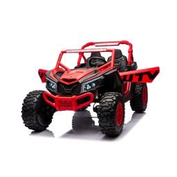 Buggy UTV XXL 24 Volts 14Ah Rouge/Noir, buggy électrique enfant, version 2 places - 4 moteurs