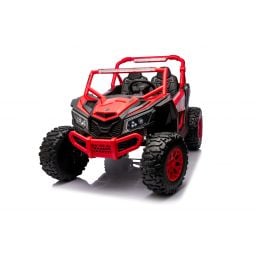 Buggy UTV XXL 24 Volts 14Ah Rouge/Noir, buggy électrique enfant, version 2 places - 4 moteurs