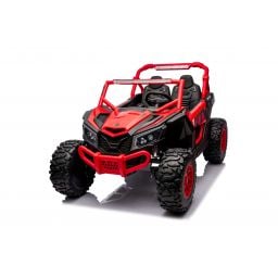 Buggy UTV XXL 24 Volts 14Ah Rouge/Noir, buggy électrique enfant, version 2 places - 4 moteurs