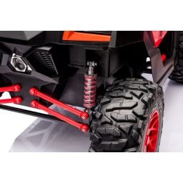 Buggy UTV XXL 24 Volts 14Ah Rouge/Noir, buggy électrique enfant, version 2 places - 4 moteurs