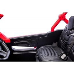 Buggy UTV XXL 24 Volts 14Ah Rouge/Noir, buggy électrique enfant, version 2 places - 4 moteurs