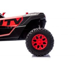 Buggy UTV XXL 24 Volts 14Ah Rouge/Noir, buggy électrique enfant, version 2 places - 4 moteurs