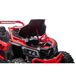 Buggy UTV XXL 24 Volts 14Ah Rouge/Noir, buggy électrique enfant, version 2 places - 4 moteurs