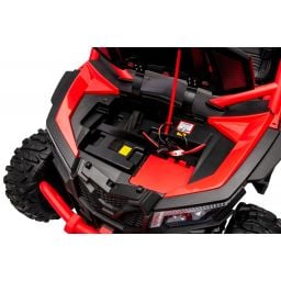 Buggy UTV XXL 24 Volts 14Ah Rouge/Noir, buggy électrique enfant, version 2 places - 4 moteurs