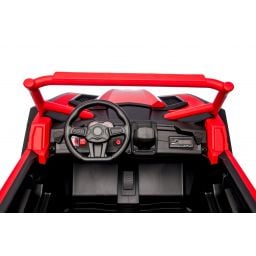 Buggy UTV XXL 24 Volts 14Ah Rouge/Noir, buggy électrique enfant, version 2 places - 4 moteurs