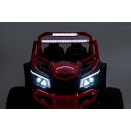 Buggy UTV XXL 24 Volts 14Ah Rouge/Noir, buggy électrique enfant, version 2 places - 4 moteurs