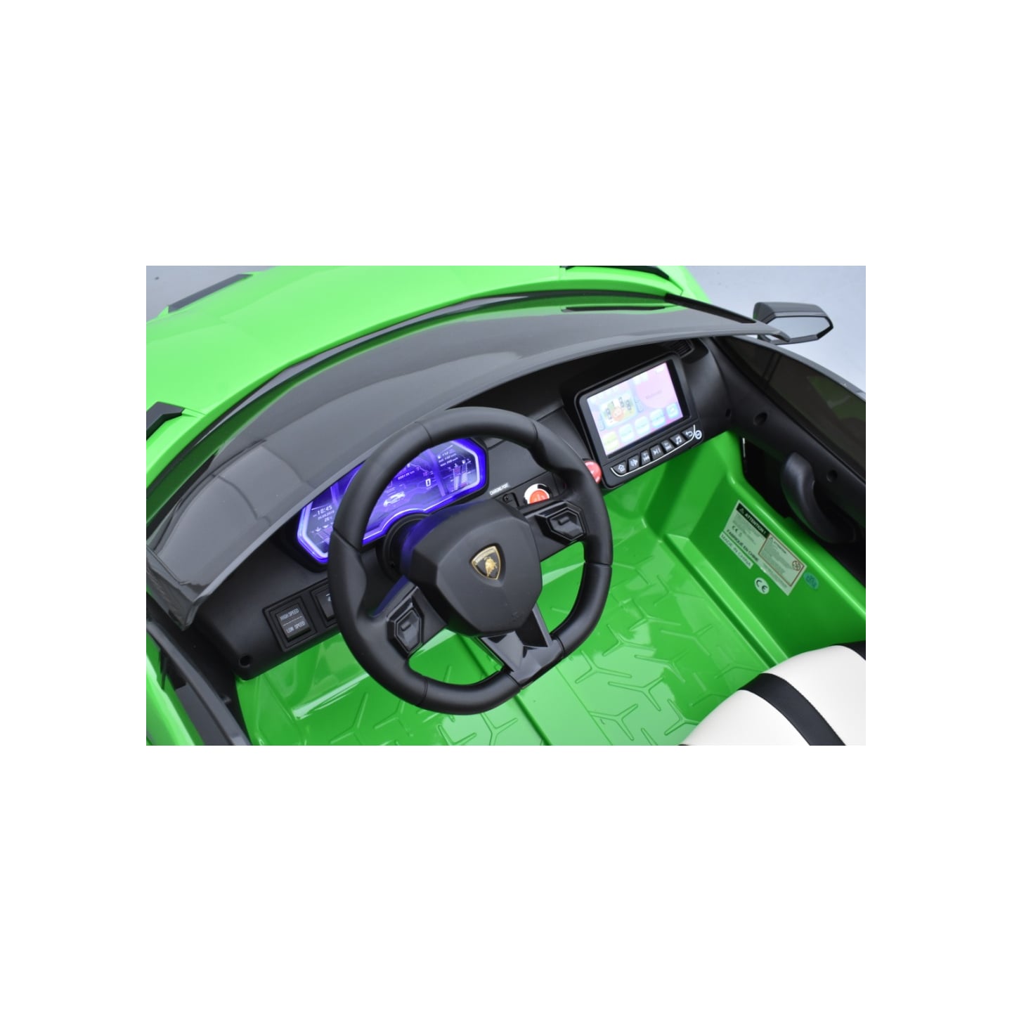 Lamborghini SVJ 2 places Vert, voiture électrique pour enfant, 24 volts - 4 moteurs