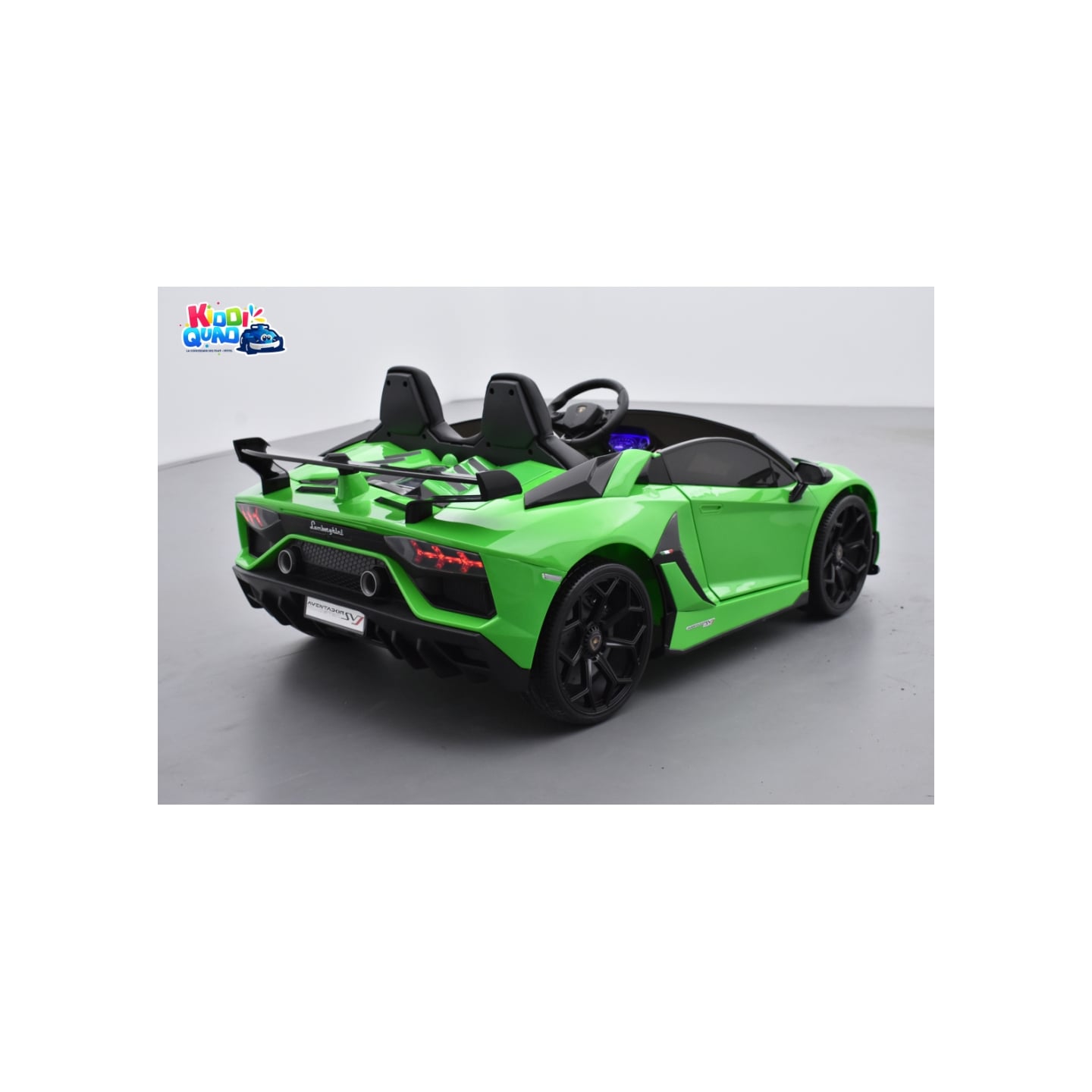 Lamborghini SVJ 24 Volts verte, voiture électrique enfant 24V - 7AH, 2 moteurs