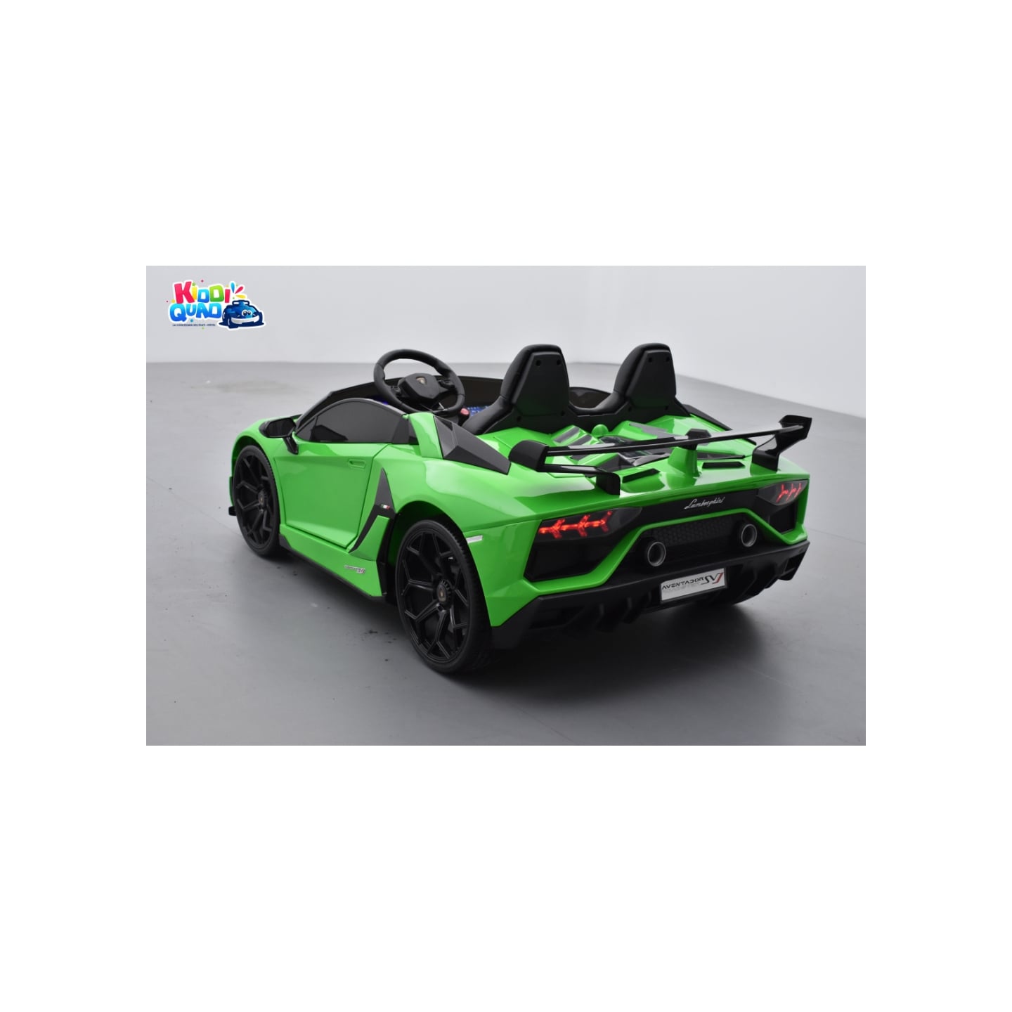 Lamborghini SVJ 24 Volts verte, voiture électrique enfant 24V - 7AH, 2 moteurs