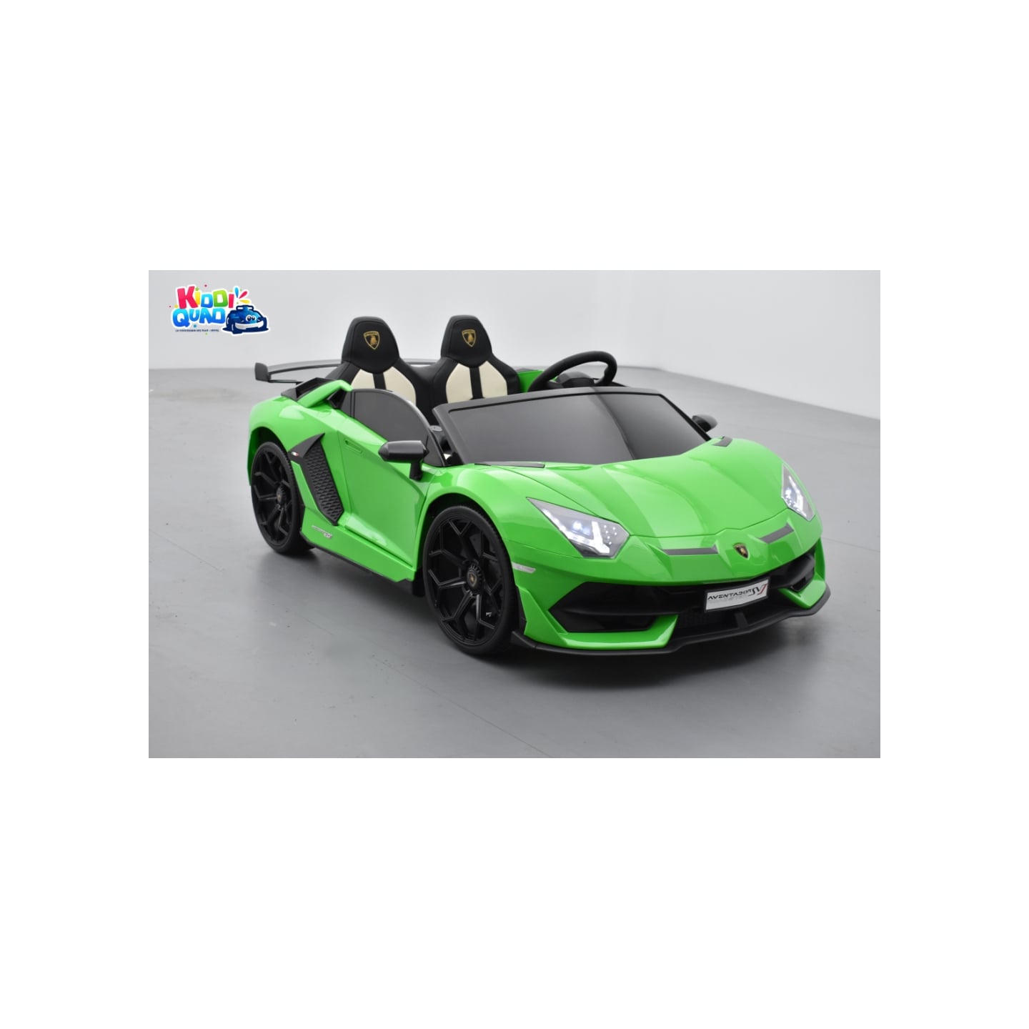 Lamborghini SVJ 24 Volts verte, voiture électrique enfant 24V - 7AH, 2 moteurs